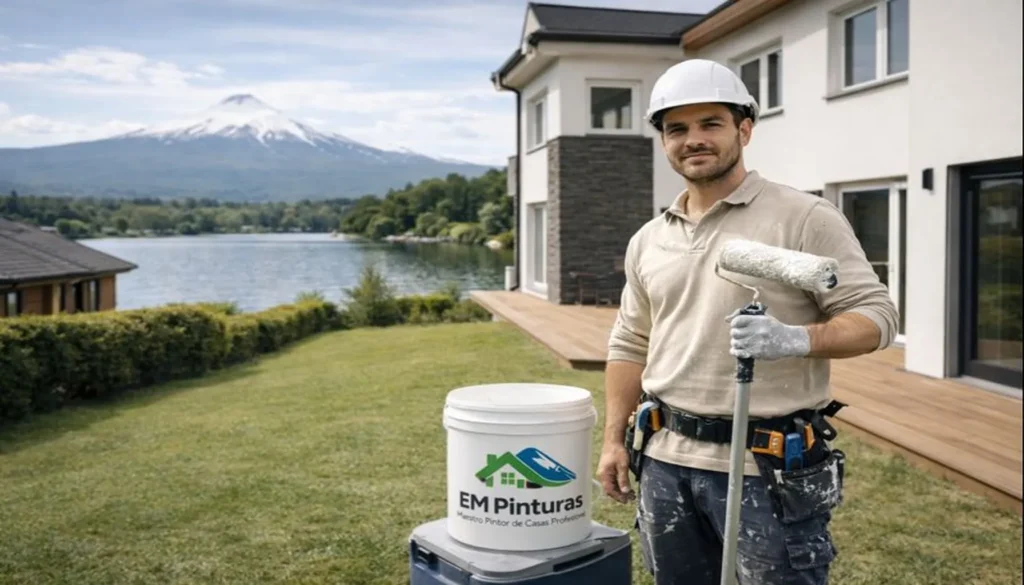 EM Pinturas pintor a domicilio profesional listo para pintar fachada de casa